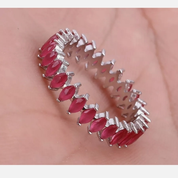 Sterling Ruby eternity band sz8.5 - Picture 3 of 4